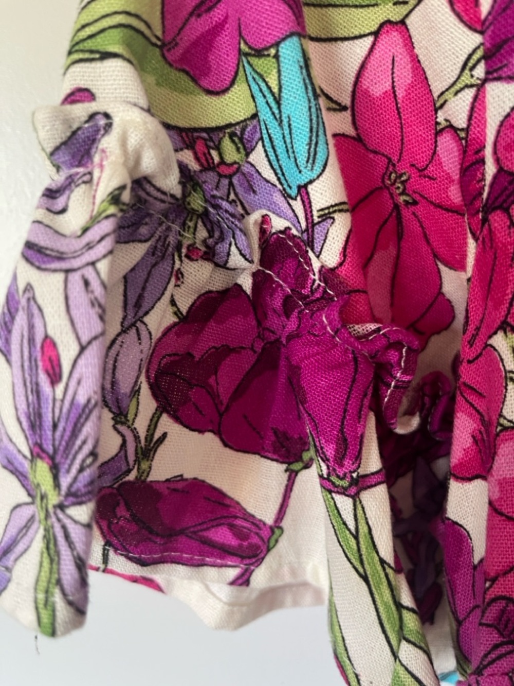 London Times Fuchsia and Cream Floral Dress or tunic - Picture 10 of 11
